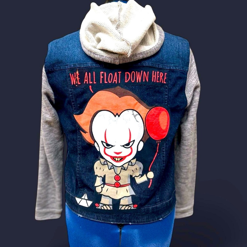 Pennywise Denim Jacket with Gray Sleeves